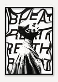 BREATH — Affiche noir & blanc contemporain | Collection Brute Type
