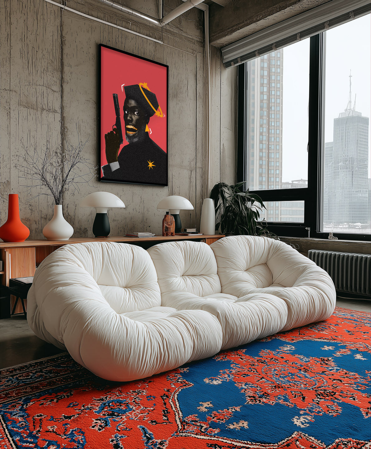 BLACK GUN — Affiche collage digital contemporain | Collection DIGITAL COLLAGE #1